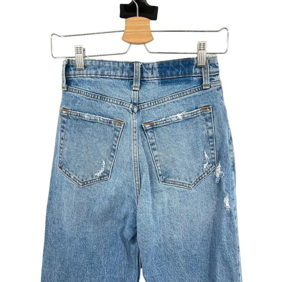 Abercrombie and Fitch Curve Love Jeans High Rise Distressed Ripped Size 24 00R - Picture 8 of 11